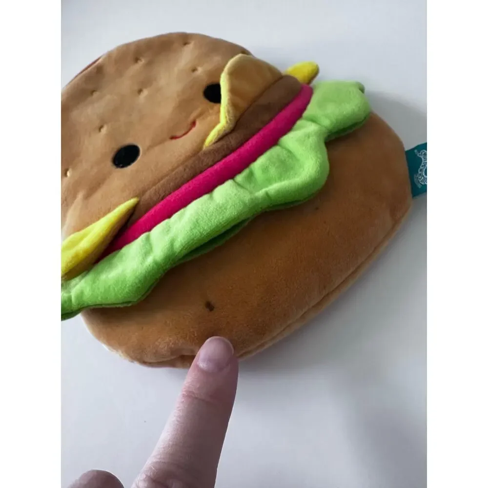 Squishmallows Carl The Cheeseburger Pencil Pouch, Includes Zipper Closure